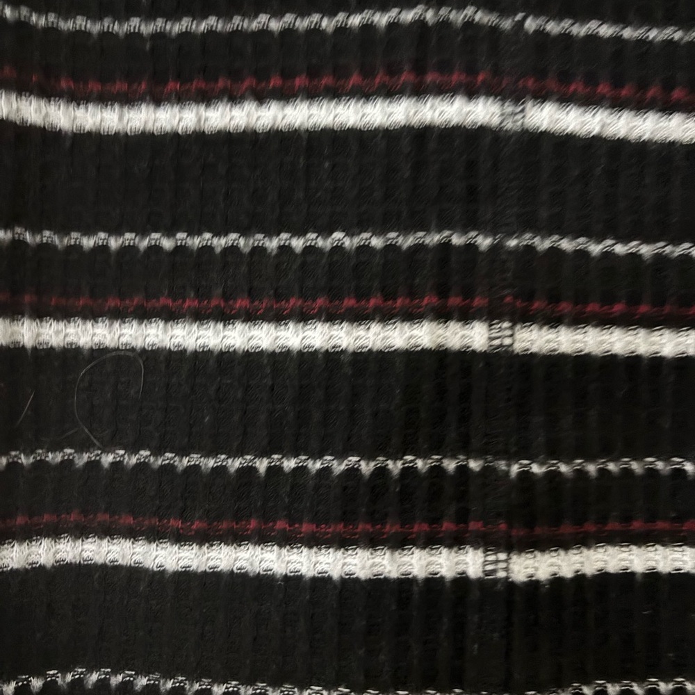 urban outfitters out from under Striped V Neck Black white Button-Up Top size M - Picture 4 of 9